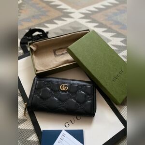 Gucci Black GG Matelasse Wallet